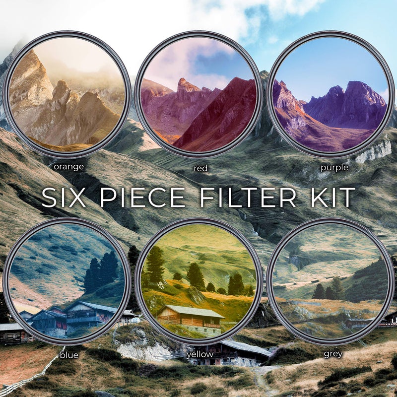 Ultimaxx 67MM Lens Accessory Kit - 6PC Gradual Color Filter + UV CPL FLD Filter + Macro Close Up Set (+1 +2 +4 +10) - Image 2